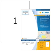 HERMA Étiquette en film SPECIAL, 210 x 297 mm, transparent