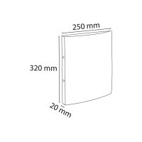 EXACOMPTA Classeur anneaux Colorspan 2cm 542555E 2 anneaux a. élast. rouge A4