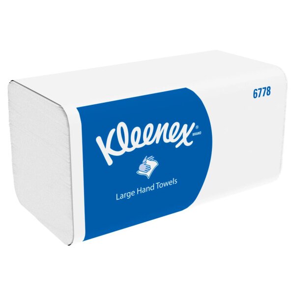 KLEENEX Falthandtuch 2lg. 21,5x31,8cm 6778 weiss, W-Falz 15x124 Blatt