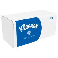 KLEENEX Serviettes 2x 21,5x31,8cm 6778 blanc, W-pliage...