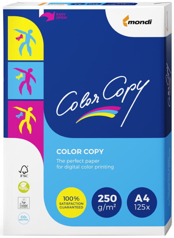 mondi Multifunktionspapier Color Copy, A4, 250 g qm, weiss
