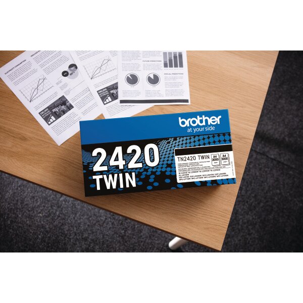 BROTHER Toner Twin Pack schwarz TN-2420TWIN HL-L2350/2370 2x3000 Seiten