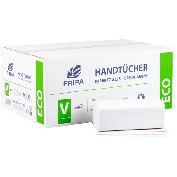 Fripa Handtuchpapier ECO, 250 x 230 mm, V-Falz, weiss