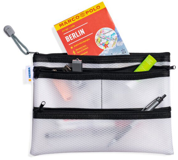 HERMA Reissverschlusstasche "Multibag", DIN A5, schwarz