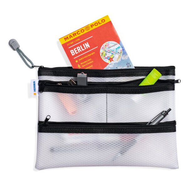 HERMA Pochette à fermeture à zip Multibag, A5, noir
