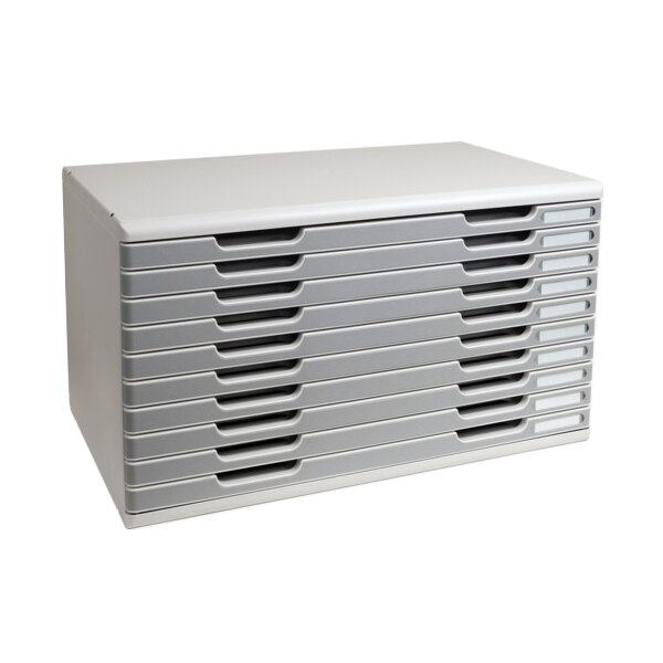EXACOMPTA Module de classement MODULO A3, 10 tiroirs, gris