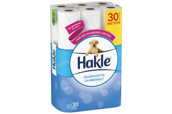 HAKLE Papier toilette fabuleux 4411909 nettoyage blanc, 30 pcs