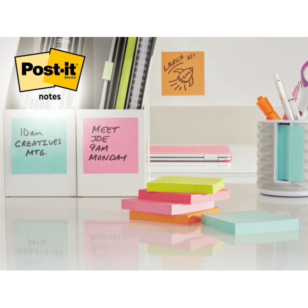 Post-it Haftnotizen notes, 76 x 76 mm, Poptimistic