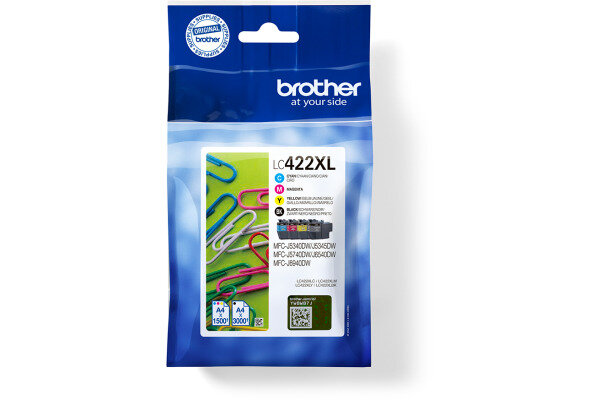 BROTHER Valuepack Tinte CMYBK LC-422XLVAL MFC-J5340 3000/1500 Seiten