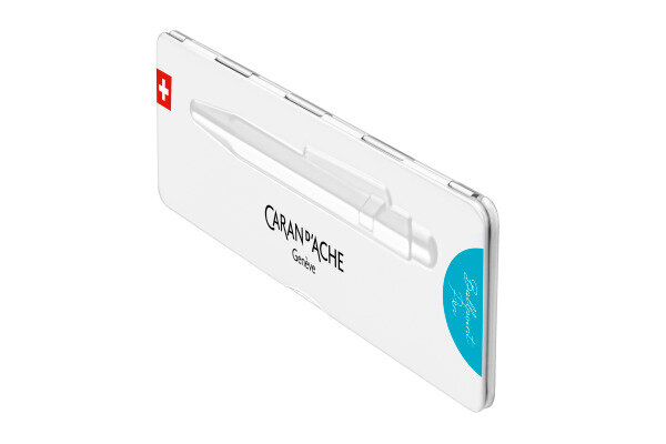 CARAN DACHE Stylo &agrave; bille 849 Colormat-X 849.681 turquoise bleu, Slimpack