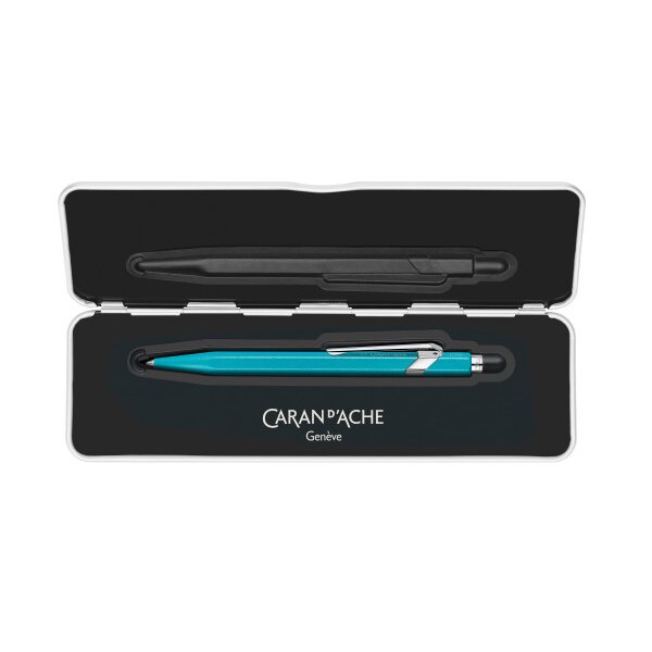 CARAN DACHE Kugelschreiber 849 Colormat-X 849.681 türkisblau, Slimpack