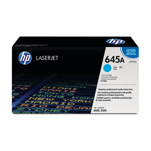 HP Cartouche toner 645A cyan C9731A Color LaserJet 5500 12000 p.