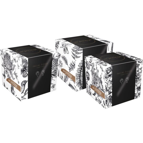 SATINO Mouchoirs en papier Cube 210600 Prestige, 60 mouchoirs