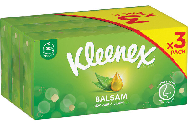 KLEENEX Kosmetikt&uuml;cher Box Balsam 3392005 3x56 St&uuml;ck