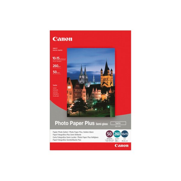CANON Photo Paper Plus 260g 10x15cm SG2014x6 PIXMA, semi-glossy 50 Blatt