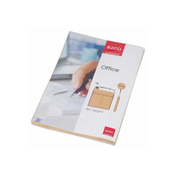 ELCO Enveloppe B4 74508.92 av.pliure lat.brun 140g 10 pc.