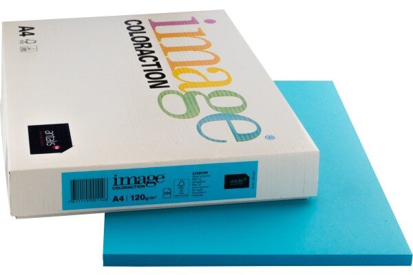 IMAGE COLORACTION Kopierpapier Lisbon A4 266680 k&ouml;nigsblau, 120g 250 Blatt