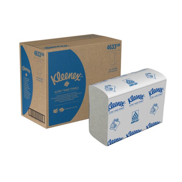 KLEENEX Serviettes 2x 24,1x19,1cm 37374 blanc, Z-pliage 18x150 flls.
