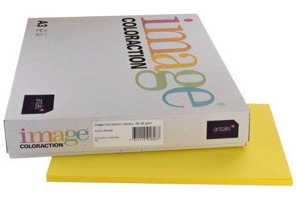 IMAGE COLORACTION Kopierpapier Canary A3 285150 160g, kanariengelb 250 Blatt