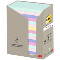 Post-it Haftnotizen Recycling notes, 76 x 76 mm, mehrfarbig