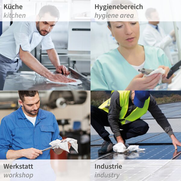 HYGOCLEAN Reinigungstuch Hygotex, 380 x 400 mm, weiss, Rolle