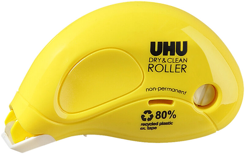 UHU Roller de colle Dry &amp; Clean Roller, permanent