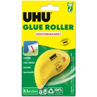 UHU Roller de colle Dry & Clean Roller, permanent