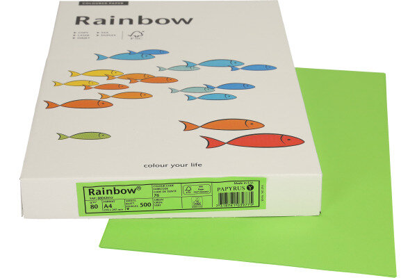 RAINBOW Papier vert/76 A4 88042652 FSC, 80g 500 feuilles