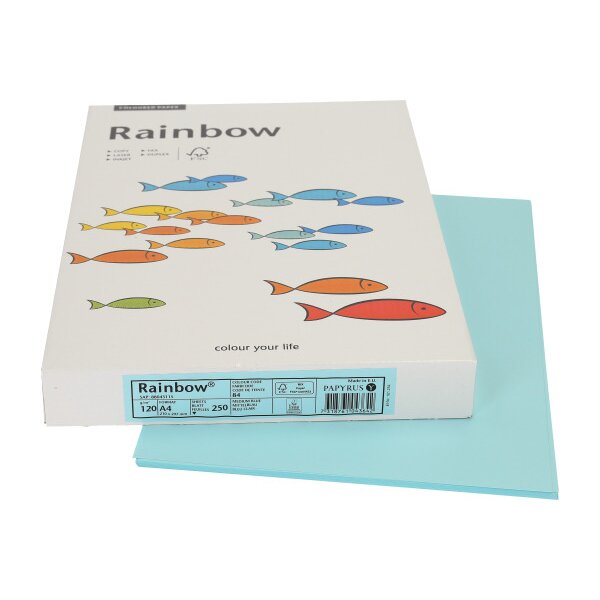 RAINBOW Papier mittelblau/84 A4 88043115 FSC, 120g 250 Blatt