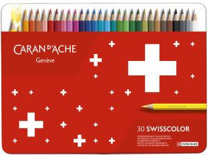 CARAN DACHE Buntstifte SWISSCOLOR, 30er Metalletui