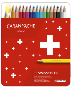 CARAN DACHE Buntstifte SWISSCOLOR, 18er Metalletui