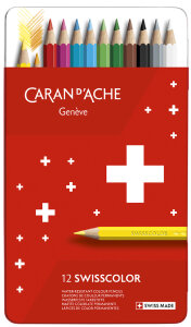 CARAN DACHE Buntstifte SWISSCOLOR, 12er Metalletui