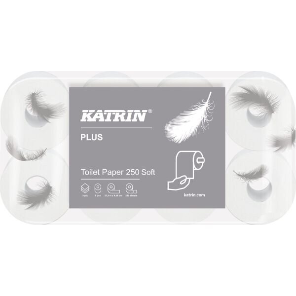 Katrin Plus Toilettenpapier soft 3-lagig weiss - 1 Palette (1512 Rollen)