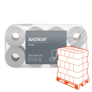 KATRIN Plus Toilettenpapier weiss, 3-lagig, 250 Blatt - 1...