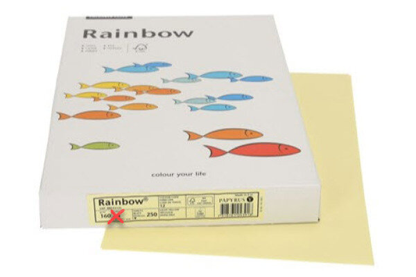 RAINBOW Papier hellgelb/12 A3 88042306 FSC, 160g 250 Blatt