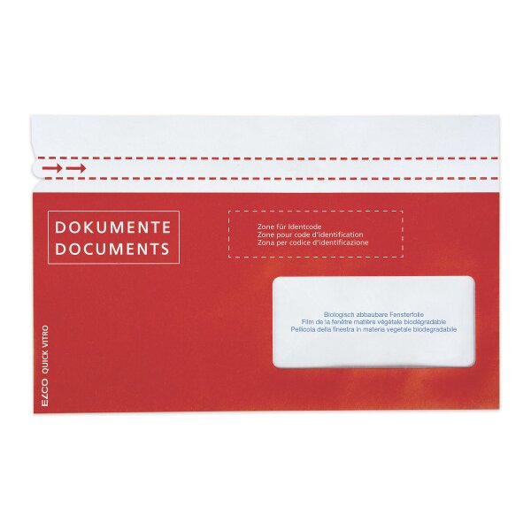 ELCO Porte-documents Quick Vitro 29123.80 C5/6 rouge f. droite 250p