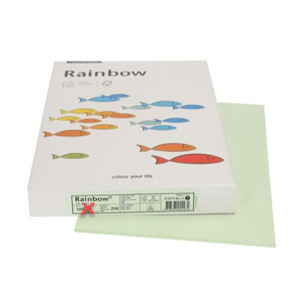 RAINBOW Papier vert clair/72 A3 88042594 FSC, 160g 250 feuilles