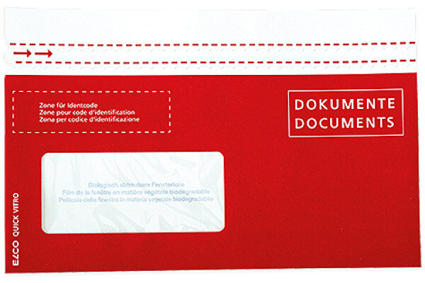 ELCO Porte-documents Quick Vitro 29128.80 C5/6 rouge f. gauche 250p