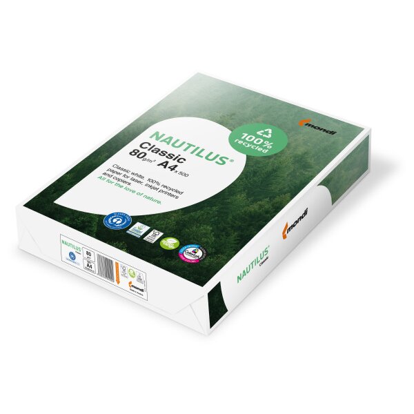 NAUTILUS CLASSIC Papier à copier A4 88032442 80g, recycling 500 feuilles