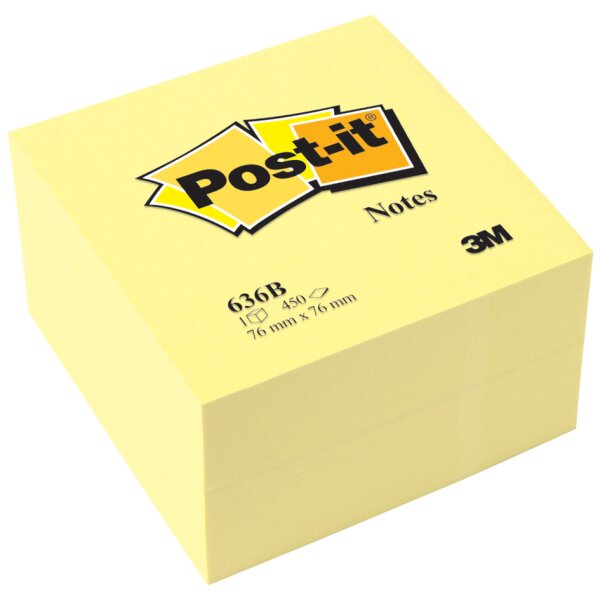Post-it Bloc-note cube notes, 76 x 76 mm, bleu