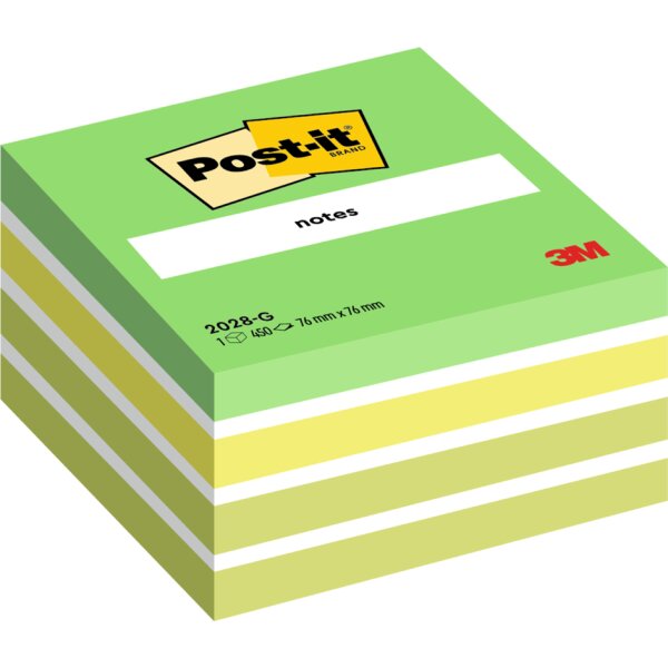 Post-it Haftnotiz-Würfel notes, 76 x 76 mm, grün