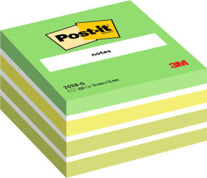 Post-it Haftnotiz-Würfel notes, 76 x 76 mm, grün