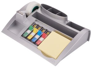 Post-it Organiseur de bureau, garni, argent