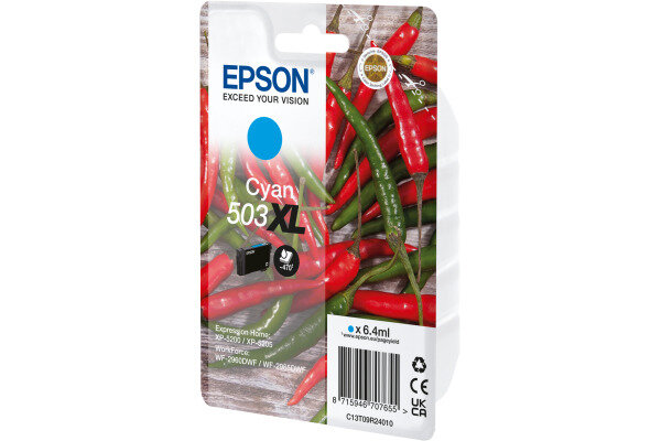 EPSON Cartouche dencre 503XL cyan T09R24010 WF-2960/65 470 pages