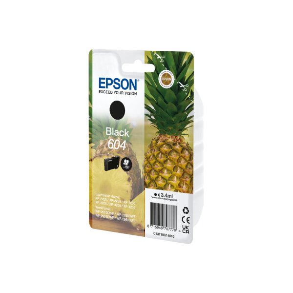 EPSON Tintenpatrone 604 schwarz T10G14010 WF-2910/30/50 150 Seiten