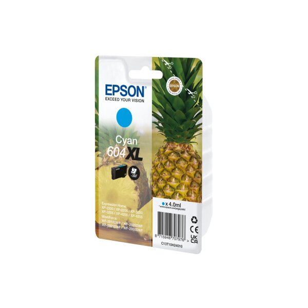 EPSON Cartouche dencre 604XL cyan T10H24010 WF-2910/30/50 350 pages