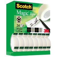 3M Scotch Klebefilm Magic 810, 19 mm x 33 m, 10+4 GRATIS