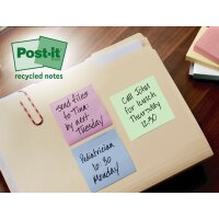 Post-it Bloc-note adhésif Recycling notes, 51x38 mm, assorti