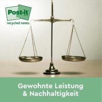 Post-it Haftnotizen Recycling notes, 76 x 76 mm, mehrfarbig