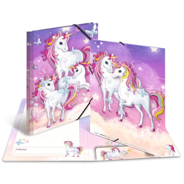 HERMA Chemise à élastiques Mappmonde des animaux, A4